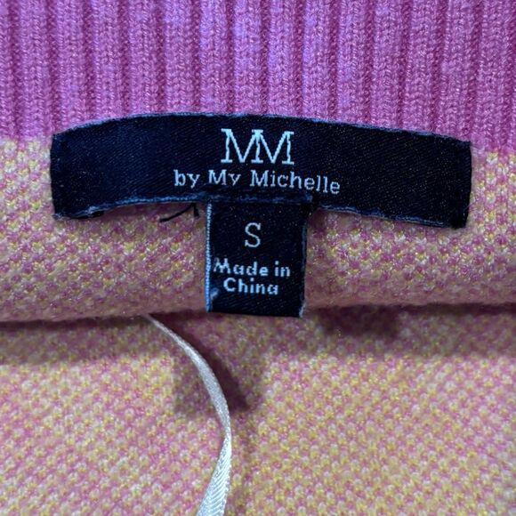 MM By My Michelle Pink Flower Daisy Crop Tank Top Retro Y2K Style Small Stretchy - Picture 6 of 7